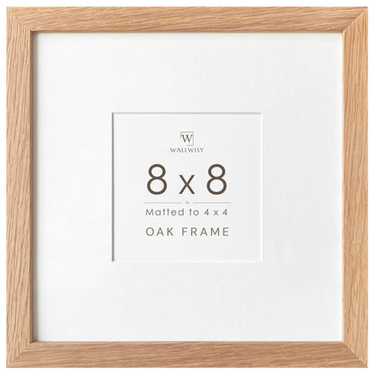 5x7 Picture Frame, Solid Oak Wood 5x7 Photo Frame with Mat to 4x6