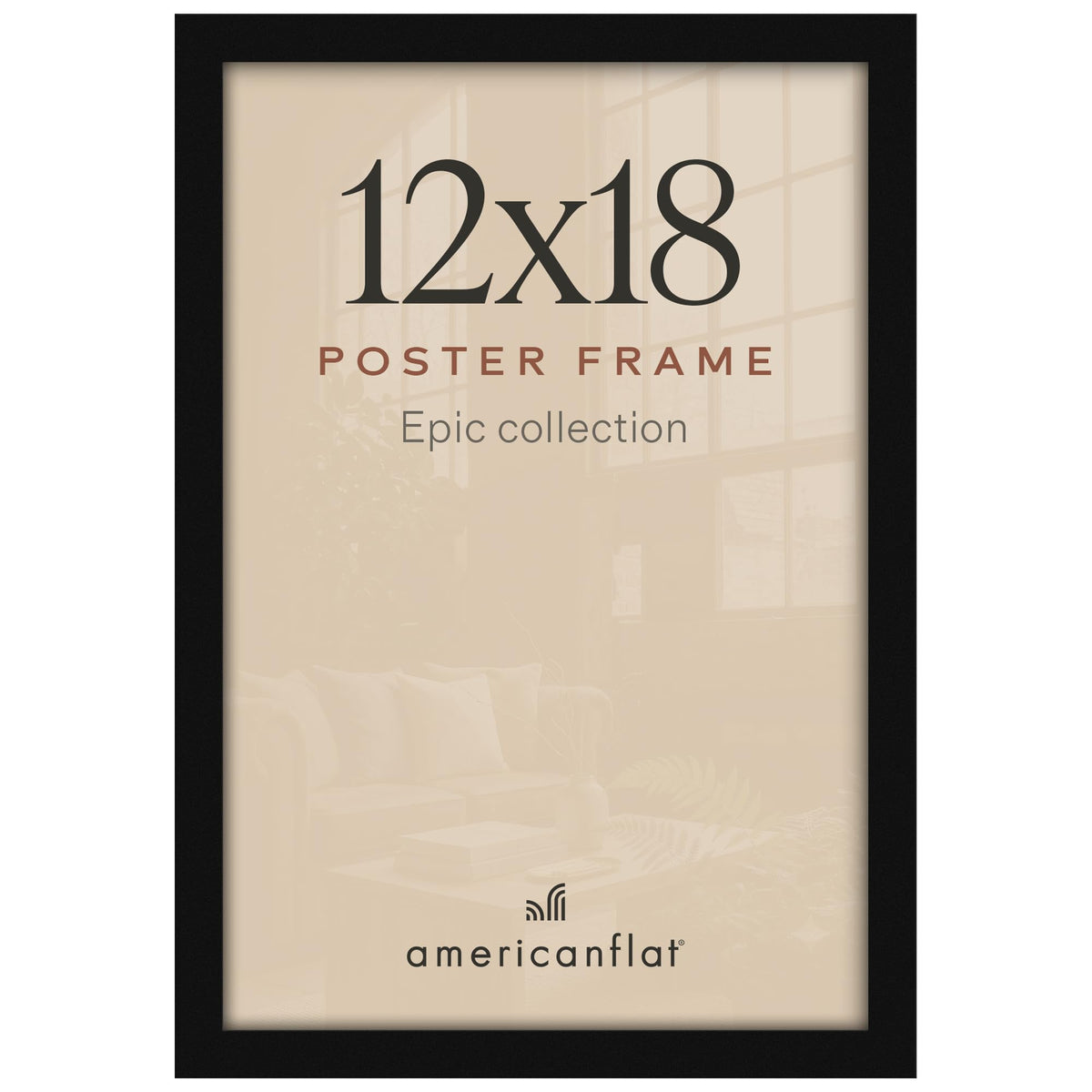 Americanflat 16x20 Poster Frame - Engineered Wood - Black
