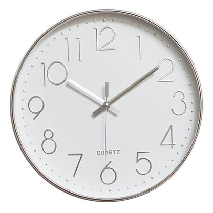 jomparis Wall Clock 12 Inch Non-Ticking Silent Battery Operated Round Wall Clock Modern Elegant Simple Style Clock for Home Office Kitchen Bedroom Living Room