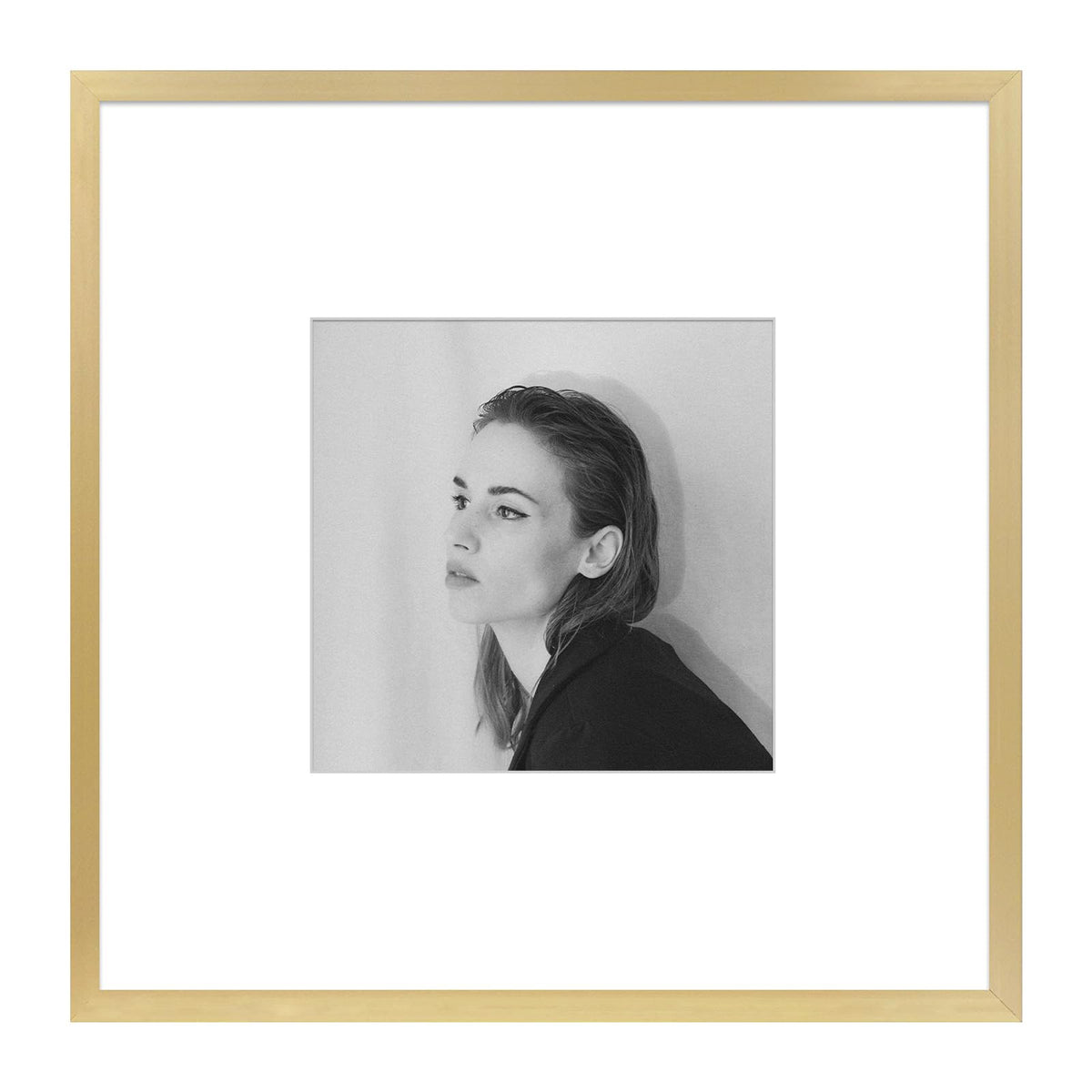 Golden State Art 11x14 Gold Aluminum Frame with White Mat, Real Glass