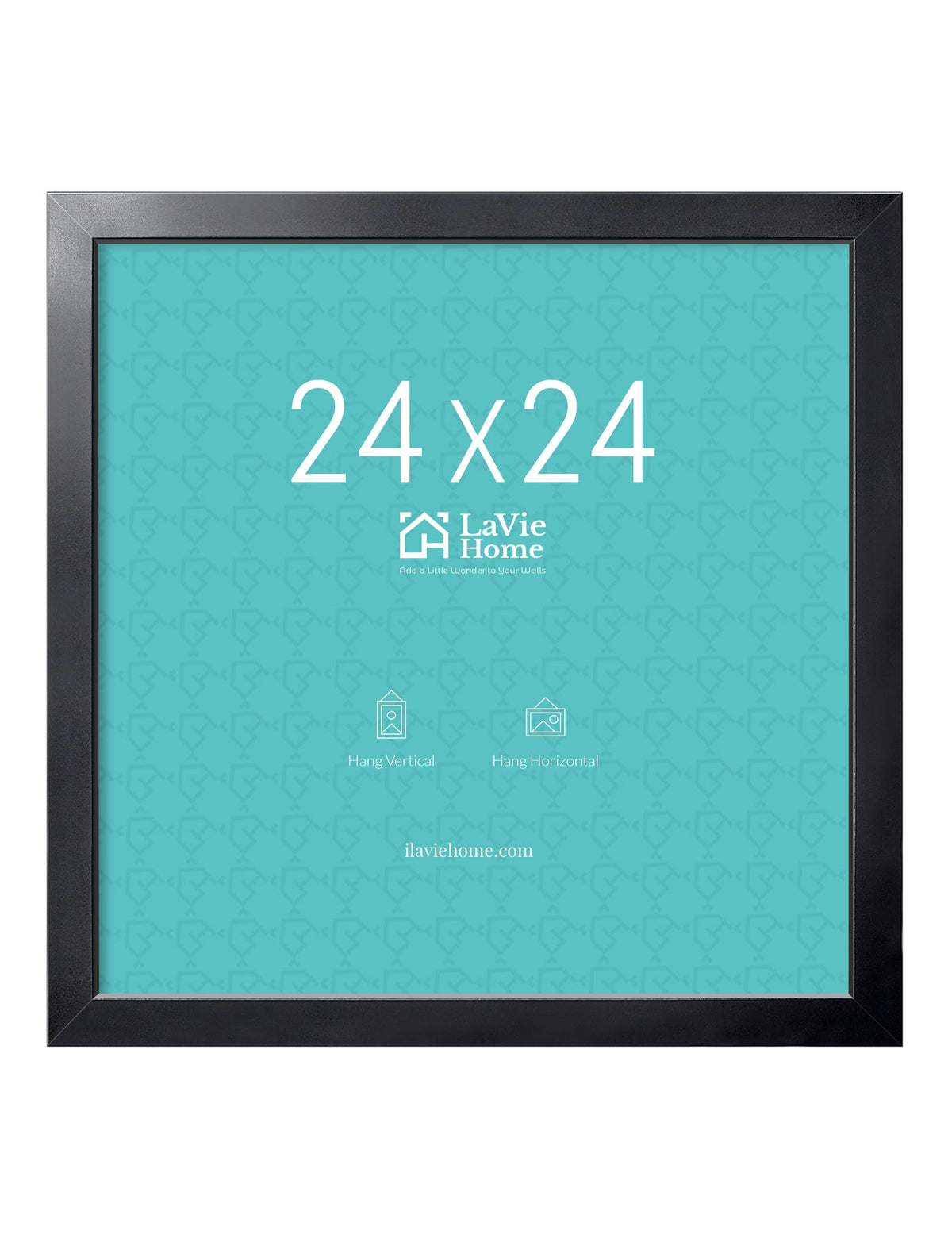 LaVie Home 14x18 Picture Frame Black Poster Frame,Display Pictures 12x16 with Mat or 14x18 Without Mat, Stable and Sturdy Frame and Polished Plexiglass, Horizontal and Vertical Format of The Walls
