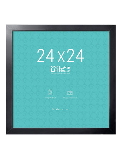LaVie Home 14x18 Picture Frame Black Poster Frame,Display Pictures 12x16 with Mat or 14x18 Without Mat, Stable and Sturdy Frame and Polished Plexiglass, Horizontal and Vertical Format of The Walls