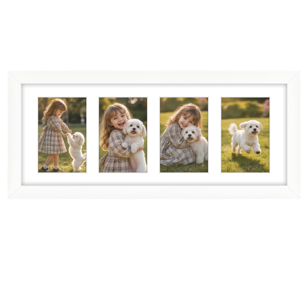 Golden State Art 9-Openings 4x6 Wood Collage Picture Frame Black