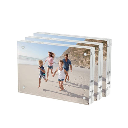 AITEE 4x6 Acrylic Picture Frames 3 Pack, Clear Picture Frames，20% Thicker