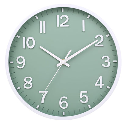 Wall Clocks Battery Operated 8 inch Modern Wall Clock,Silent Non Ticking Wall Clock for Living Room Bedroom Kitchen Office Classroom Decor (White and Black)