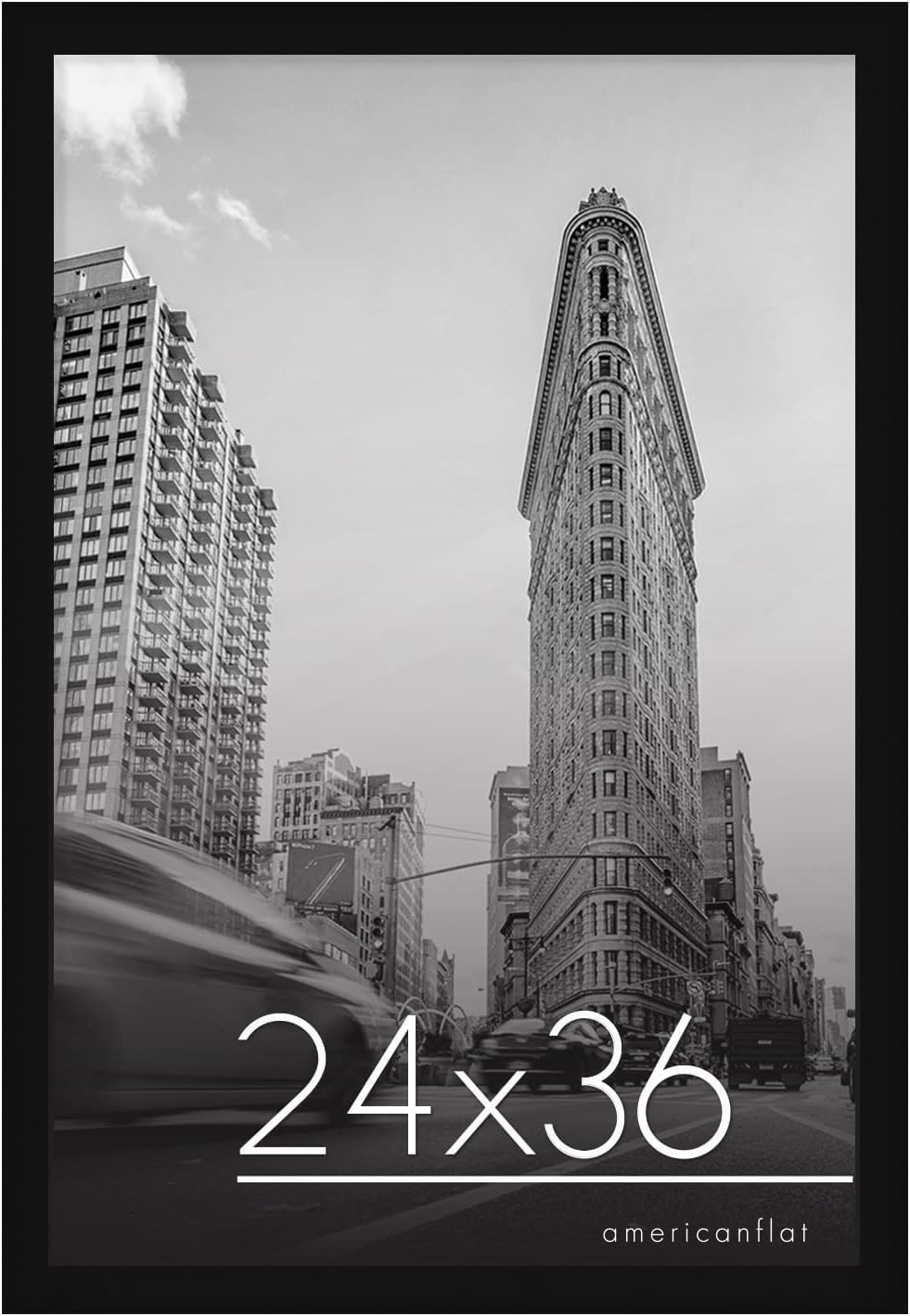 Americanflat 16x20 Poster Frame - Engineered Wood - Black