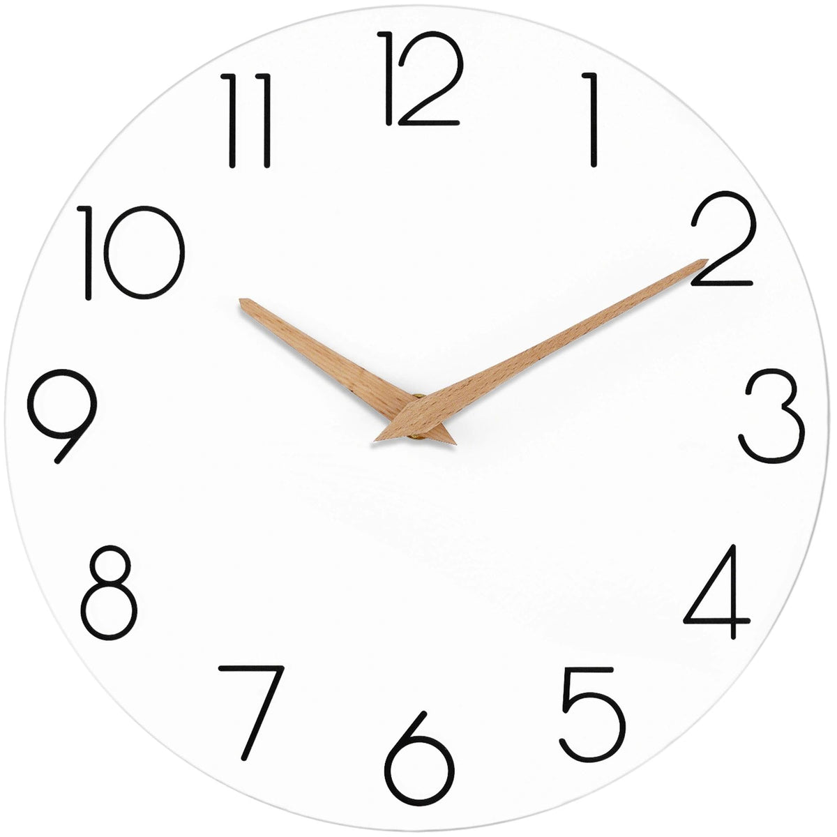 cicininc 8 Inch Battery Operated Wall Clock, Silent Analog, Black