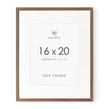 5x7 Picture Frame, Solid Oak Wood 5x7 Photo Frame with Mat to 4x6
