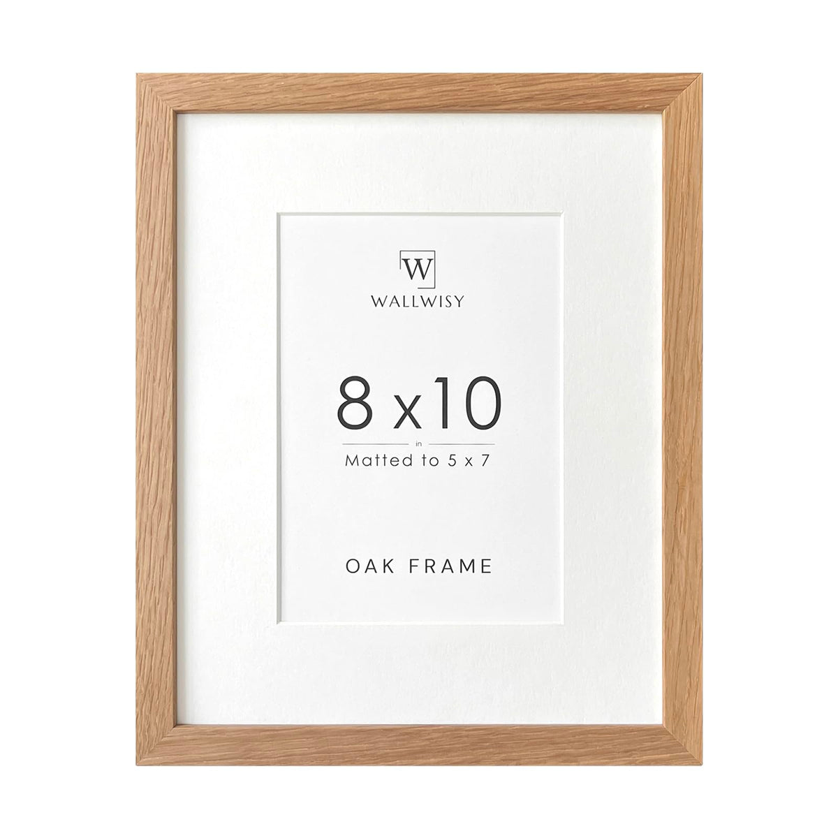 5x7 Picture Frame, Solid Oak Wood 5x7 Photo Frame with Mat to 4x6