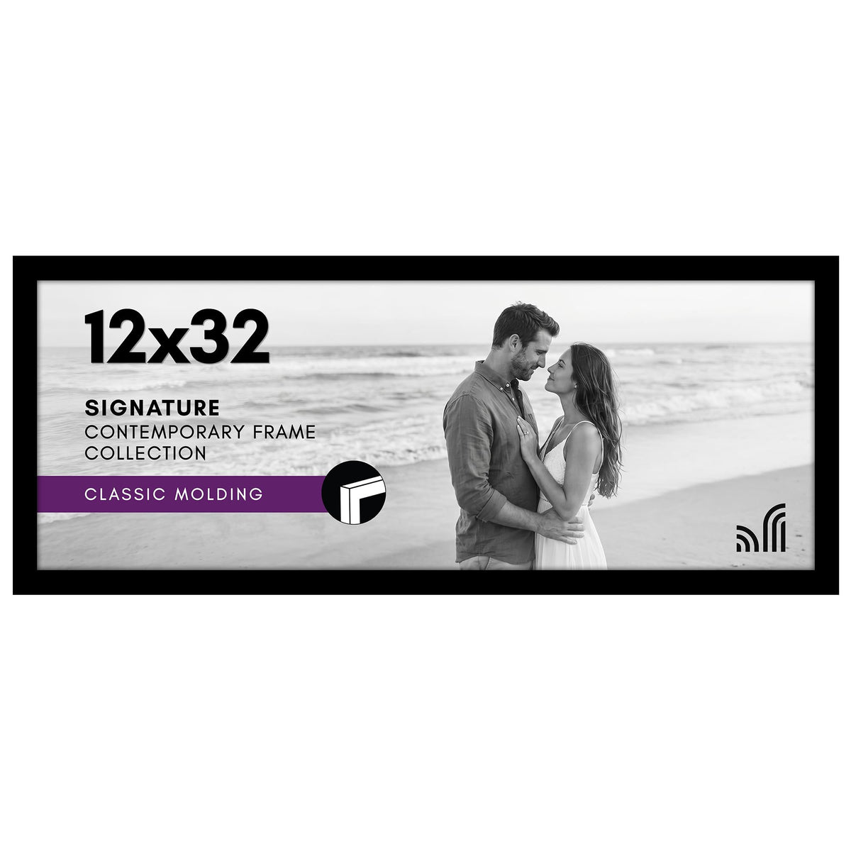 Americanflat 11x17 Picture Frame - Engineered Wood - Black