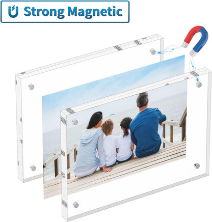 AITEE 4x6 Acrylic Picture Frames 3 Pack, Clear Picture Frames，20% Thicker