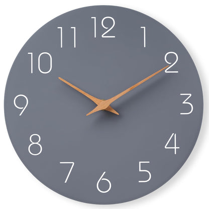 Mosewa Wall Clock 14" Battery Operated Silent Non-Ticking Simple Minimalist
