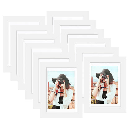 Picrit 8x10 Picture Frame Set of 12, Modern Gallery Wall Frames, Black