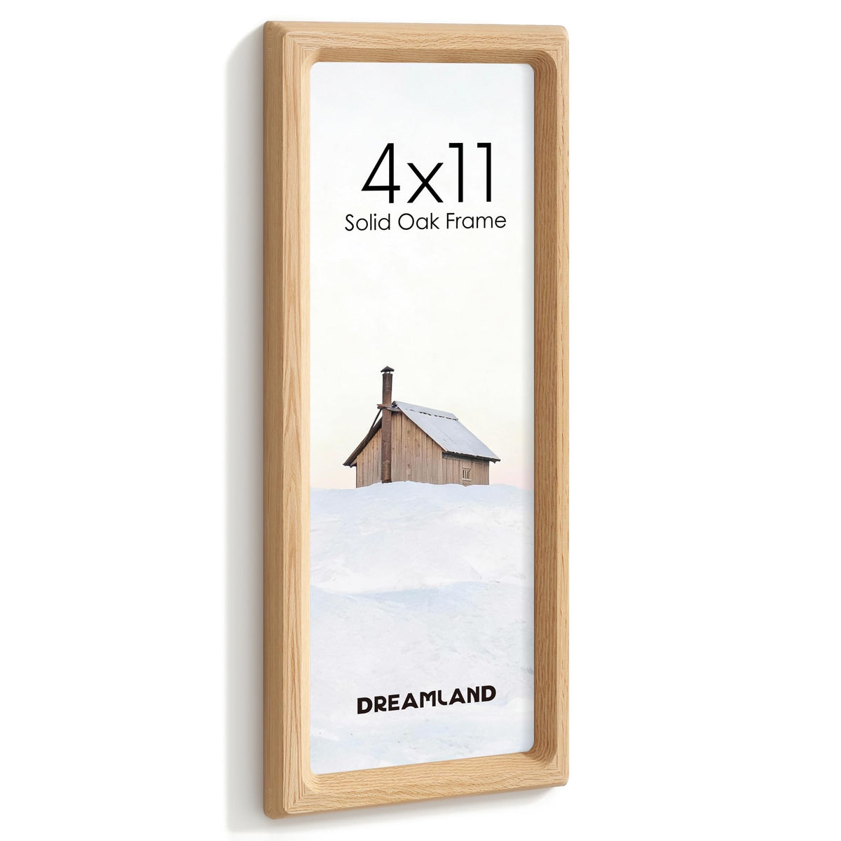 Dreamland 5x7 Picture Frame, USA-Sourced Oak Wood Photo Frames with HD Tempered Glass, 5 x 7 Wooden Frame Matted to 4 x 6, 5x7 Frames Handcrafted Rounded Corner for Tabletop or Wall Display