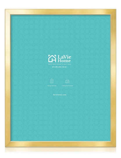 LaVie Home 14x18 Picture Frame Black Poster Frame,Display Pictures 12x16 with Mat or 14x18 Without Mat, Stable and Sturdy Frame and Polished Plexiglass, Horizontal and Vertical Format of The Walls