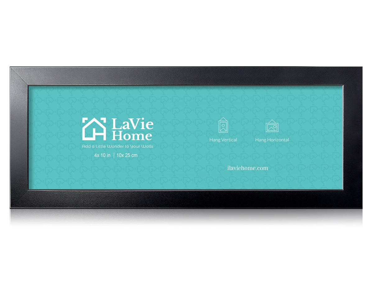 LaVie Home 14x18 Picture Frame Black Poster Frame,Display Pictures 12x16 with Mat or 14x18 Without Mat, Stable and Sturdy Frame and Polished Plexiglass, Horizontal and Vertical Format of The Walls