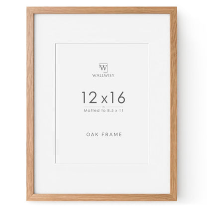 5x7 Picture Frame, Solid Oak Wood 5x7 Photo Frame with Mat to 4x6