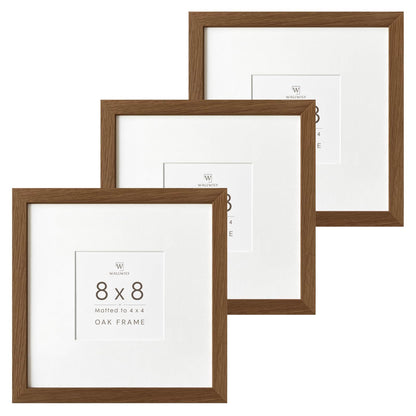 5x7 Picture Frame, Solid Oak Wood 5x7 Photo Frame with Mat to 4x6