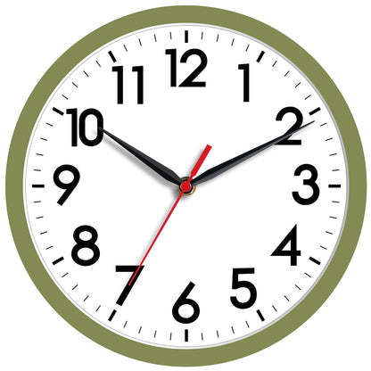 AKCISOT 12 Inch Wall Clock, Silent Battery Operated Analog Clock, Black