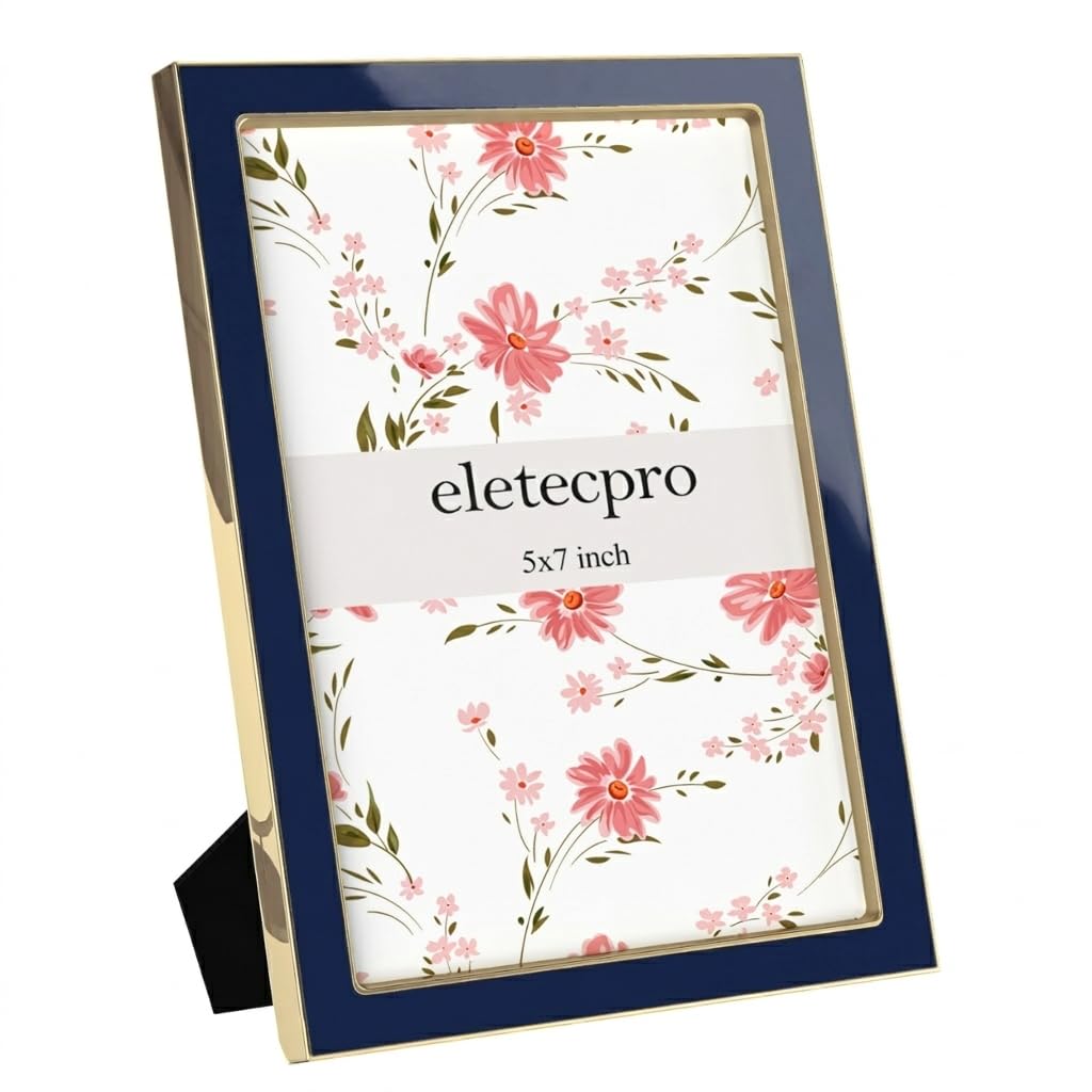 eletecpro 4x6 Enamel Picture Frame with Real Glass Cover, Pink, 1-Pack