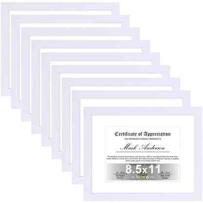 Vittanly 8x10 Picture Frames Set of 9 for Wall or Tabletop Display, Black