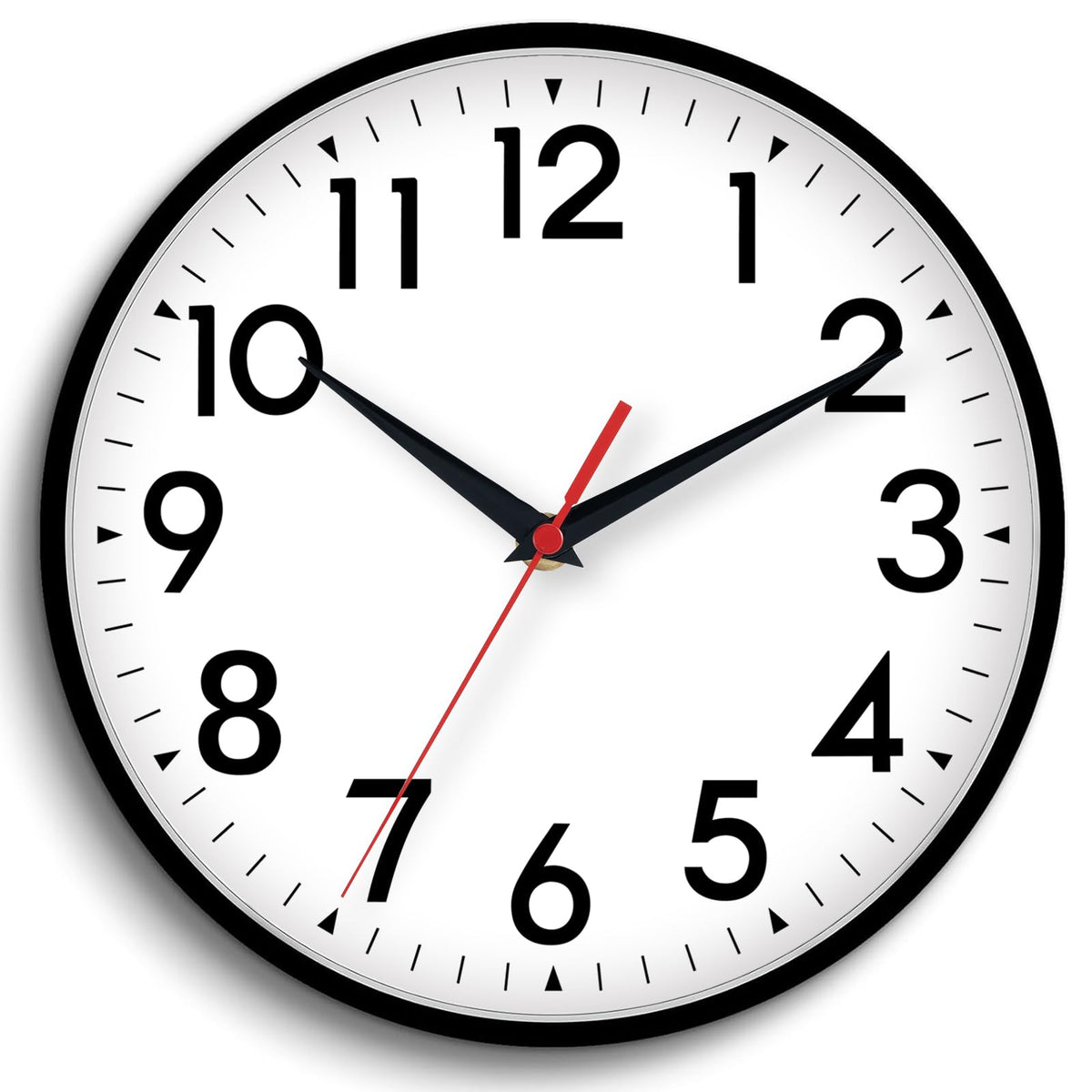 DAXSMY 14 Inch Wall Clock, Battery Operated Silent Non Ticking