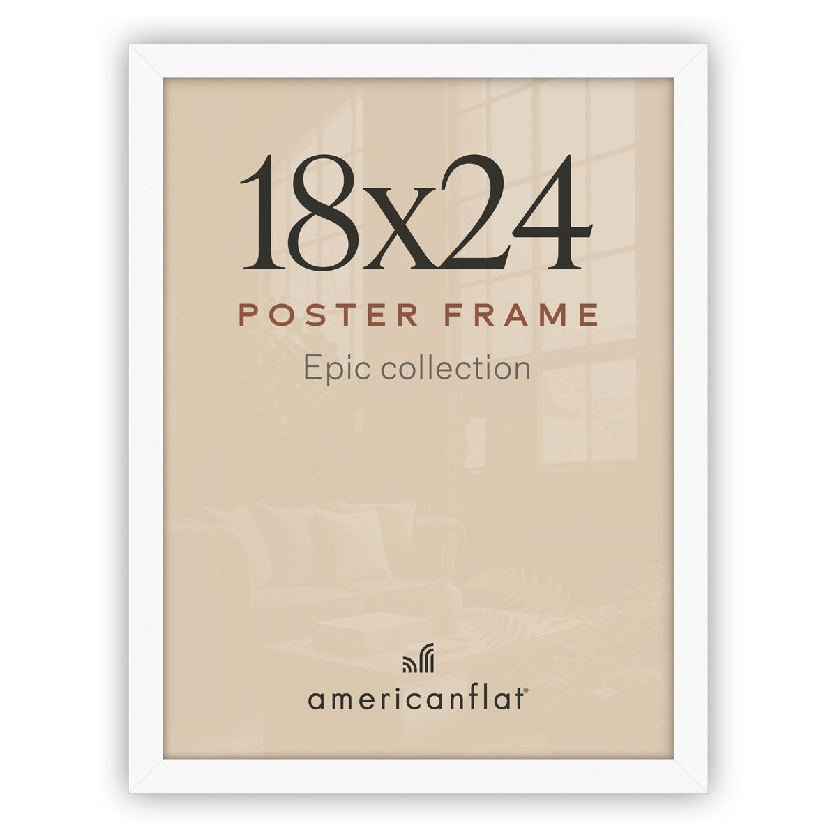 Americanflat 16x20 Poster Frame - Engineered Wood - Black
