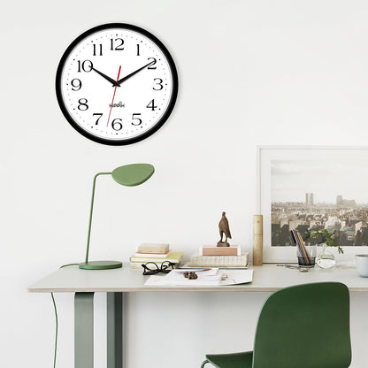 HIPPIH 10 Inch Wall Clock, 2Pack Silent Non Ticking Battery Operated Clocks