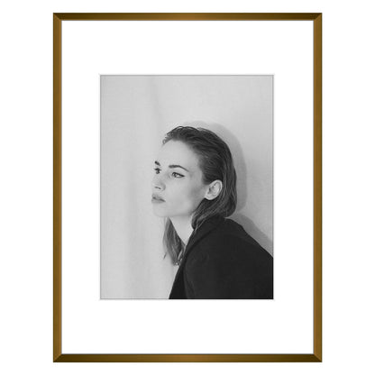 Golden State Art 11x14 Gold Aluminum Frame with White Mat, Real Glass