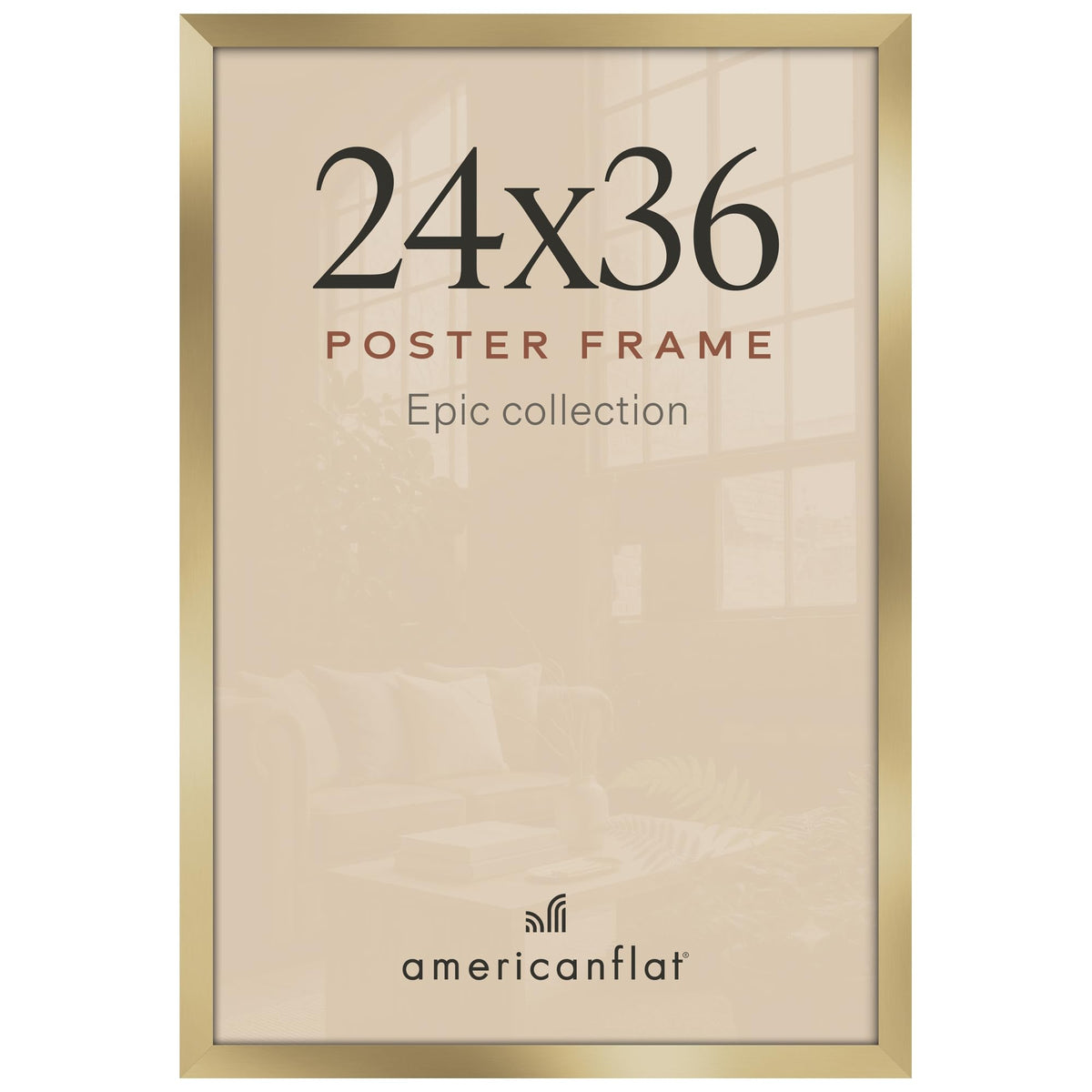 Americanflat 16x20 Poster Frame - Engineered Wood - Black
