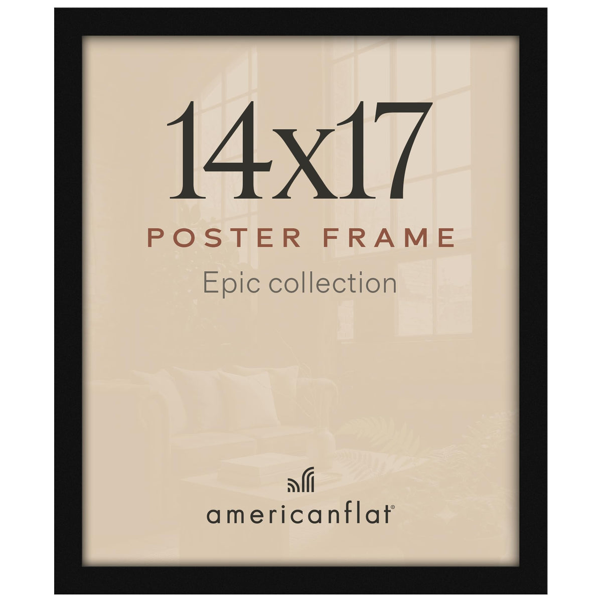 Americanflat 16x20 Poster Frame - Engineered Wood - Black
