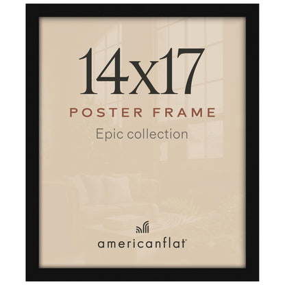 Americanflat 16x20 Poster Frame - Engineered Wood - Black