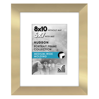 Americanflat 22x28 Poster Frame - Matted to 18x24 - Engineered Wood - Black