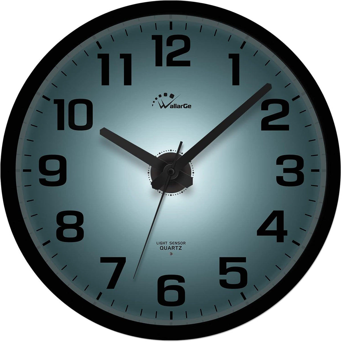 WallarGe Night Light Wall Clock for Bedroom, 12 Inch