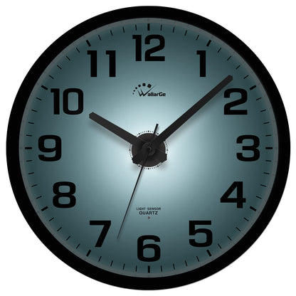 WallarGe Night Light Wall Clock for Bedroom, 12 Inch