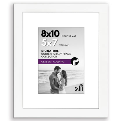 Americanflat 11x14 Picture Frame - Matted to 8x10 - Engineered Wood - Black