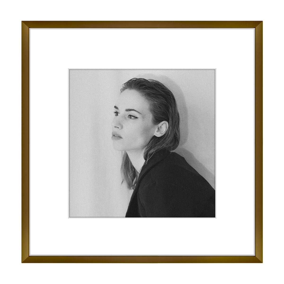 Golden State Art 11x14 Gold Aluminum Frame with White Mat, Real Glass