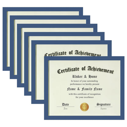 ELSKER&HOME 8.5x11 Picture Frame Certificate Document Frame 6 Pack Glass