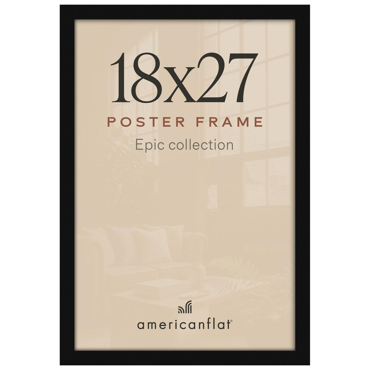 Americanflat 16x20 Poster Frame - Engineered Wood - Black