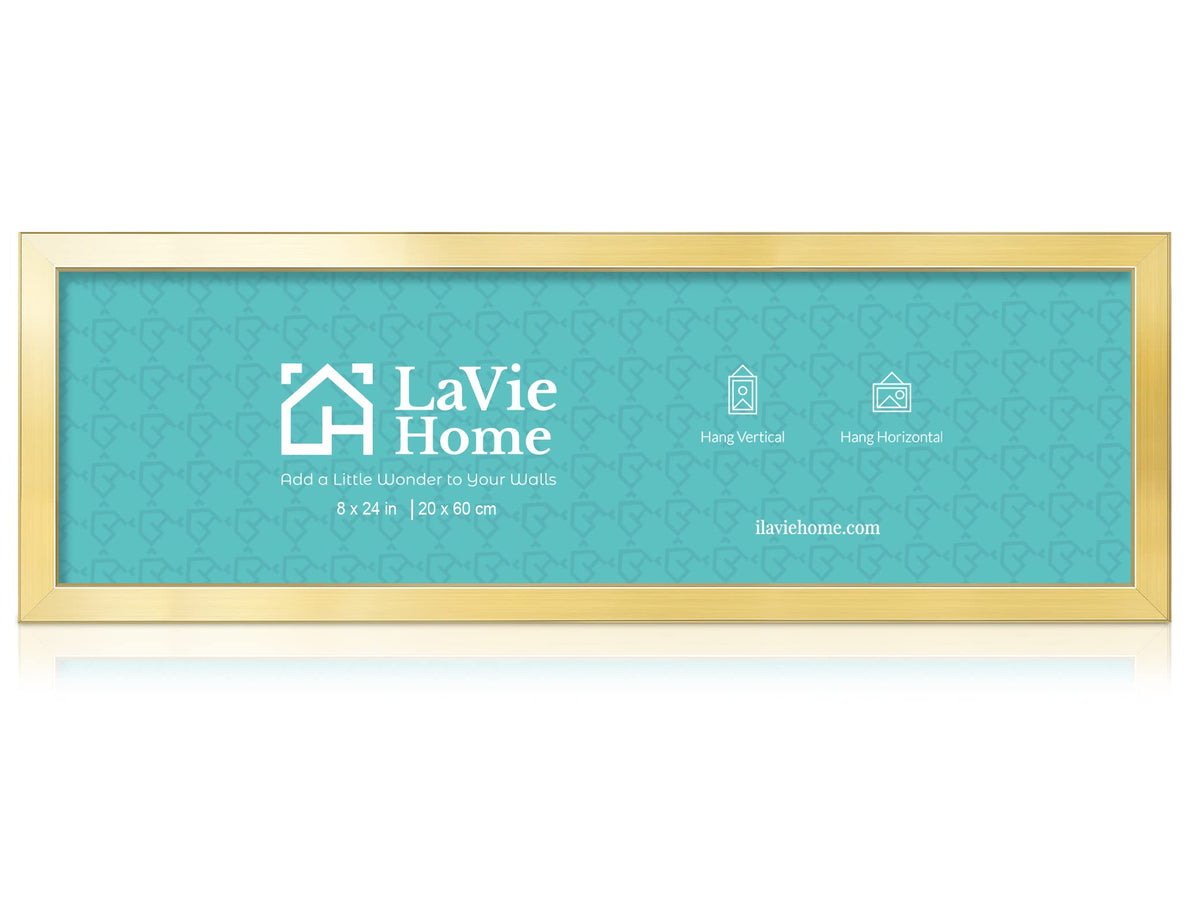 LaVie Home 14x18 Picture Frame Black Poster Frame,Display Pictures 12x16 with Mat or 14x18 Without Mat, Stable and Sturdy Frame and Polished Plexiglass, Horizontal and Vertical Format of The Walls