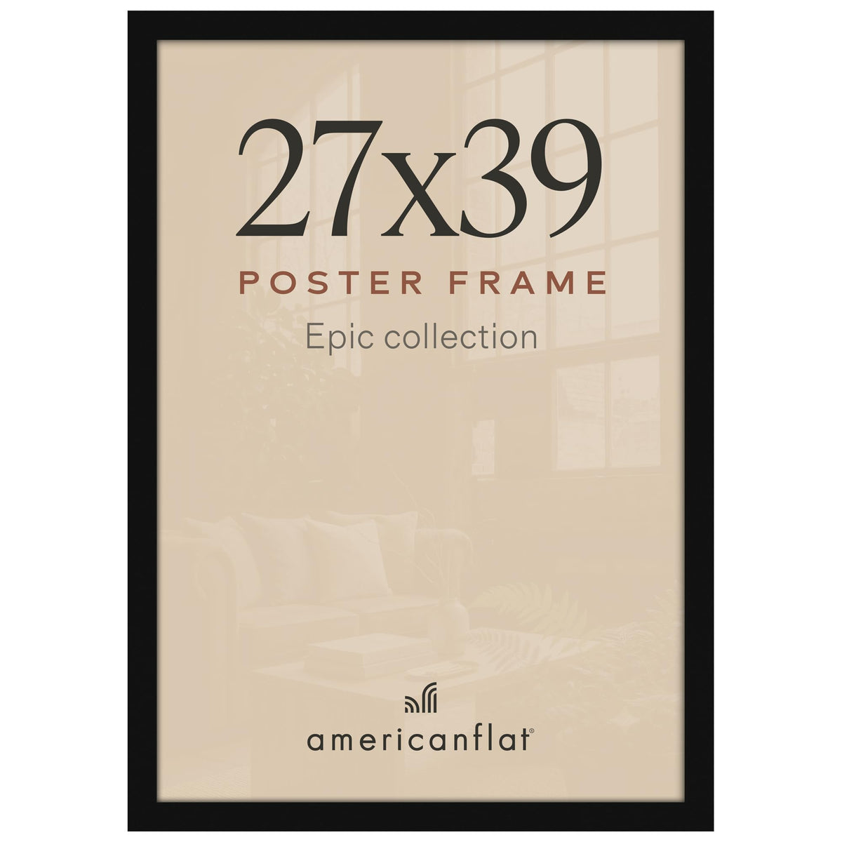 Americanflat 16x20 Poster Frame - Engineered Wood - Black