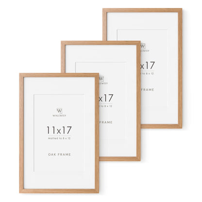5x7 Picture Frame, Solid Oak Wood 5x7 Photo Frame with Mat to 4x6