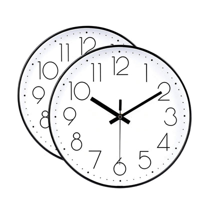 jomparis Wall Clock 12 Inch Non-Ticking Silent Battery Operated Round Wall Clock Modern Elegant Simple Style Clock for Home Office Kitchen Bedroom Living Room