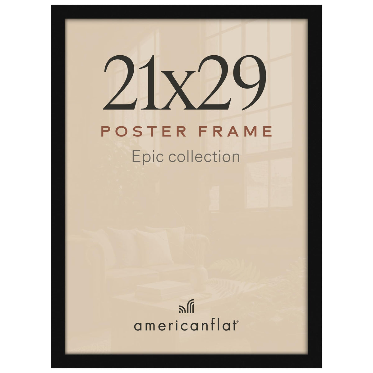 Americanflat 16x20 Poster Frame - Engineered Wood - Black