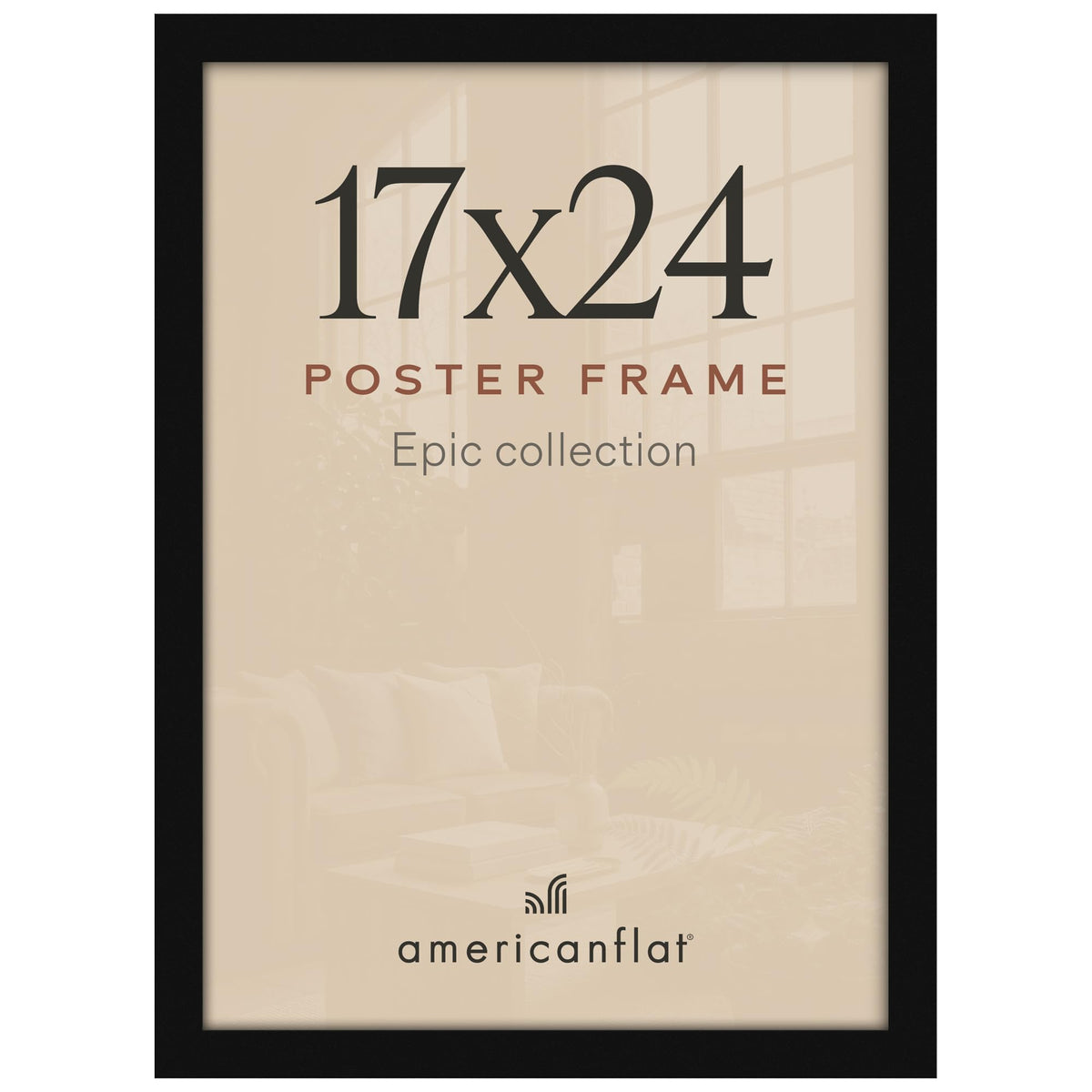 Americanflat 16x20 Poster Frame - Engineered Wood - Black