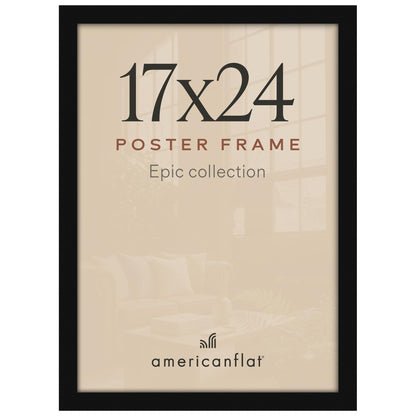 Americanflat 16x20 Poster Frame - Engineered Wood - Black