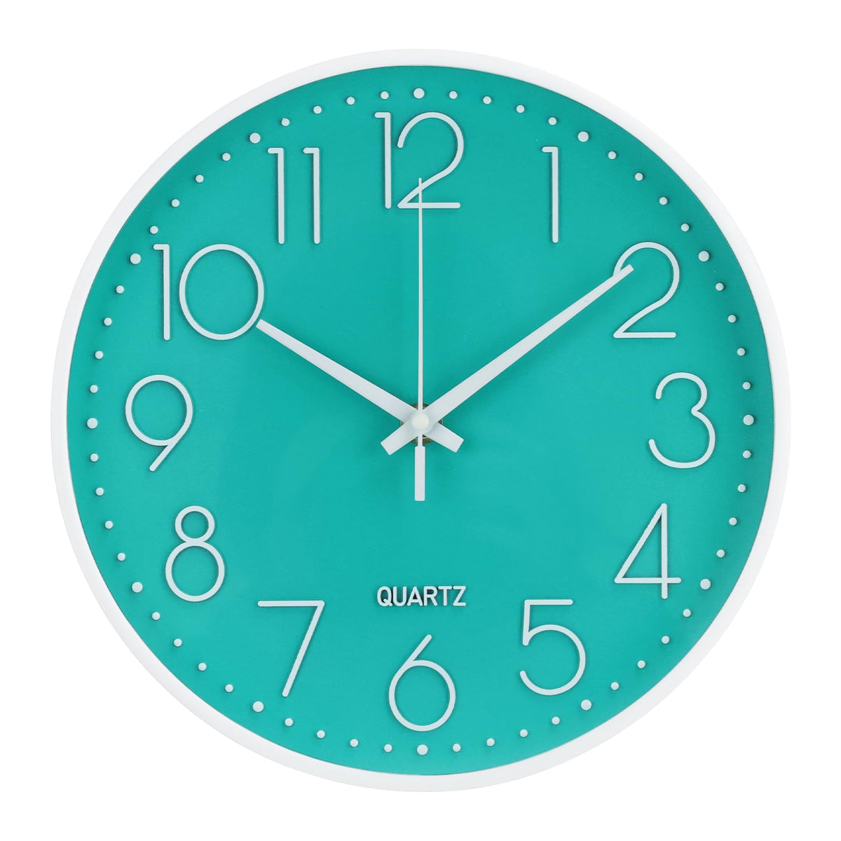 Wall Clock 12 Inch Non-Ticking Silent Modern Simple Style Round Decor Clock Gold Stereoscopic Dial Quartz Wall Clocks for Home/Office/School/Living Room/Bedroom/Kitchen