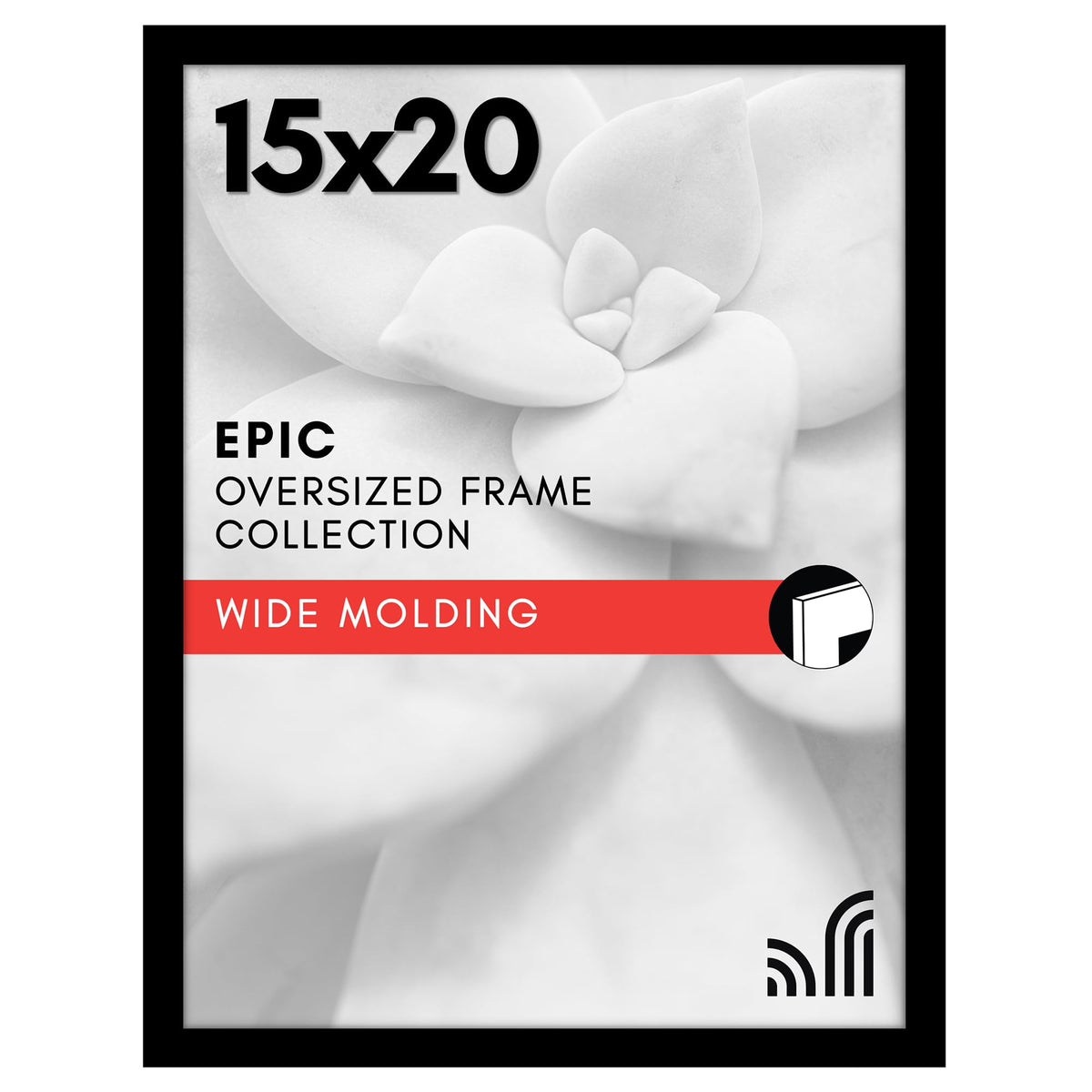 Americanflat 16x20 Poster Frame - Engineered Wood - Black