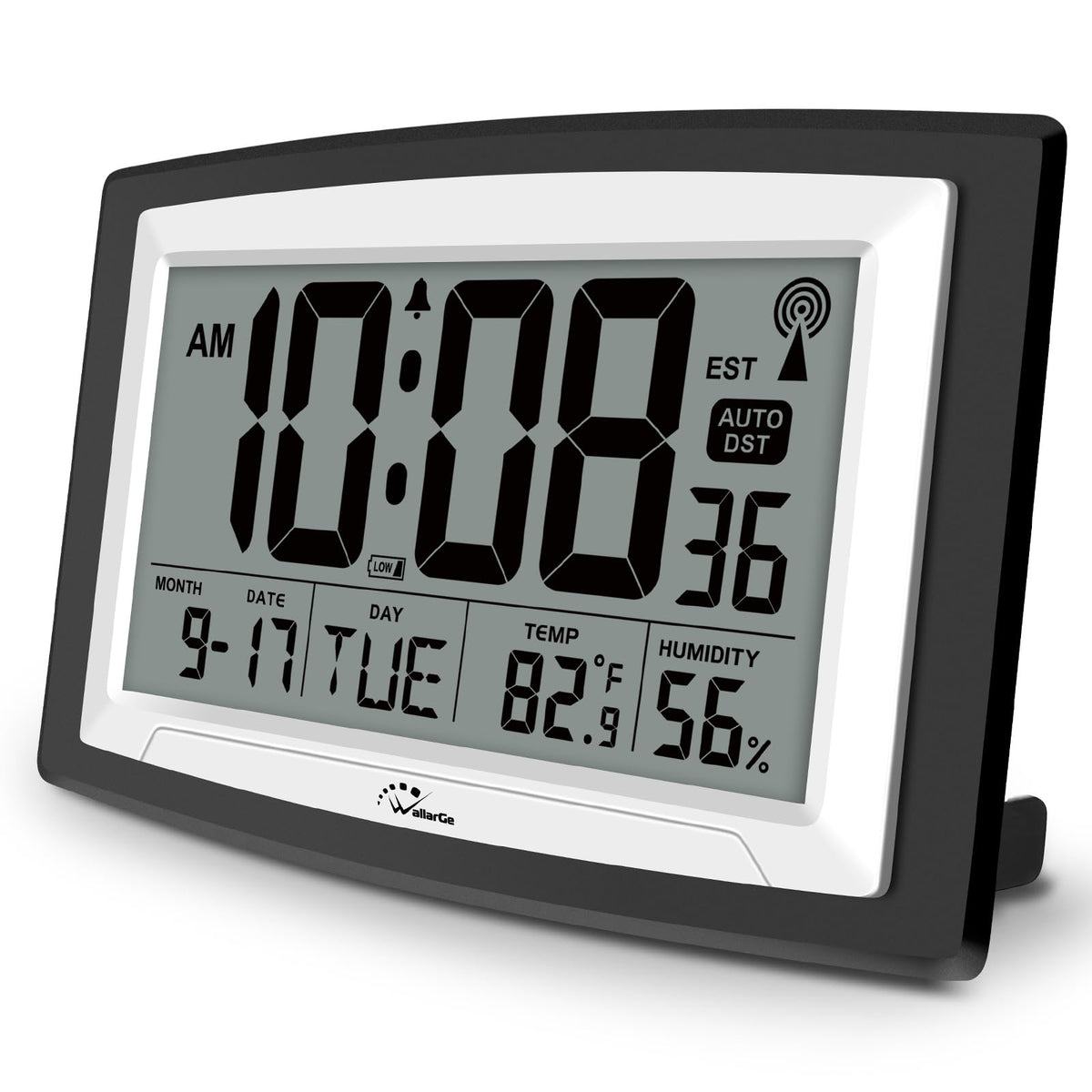 WallarGe Self-Setting Atomic Digital Wall Clock with Auto DST