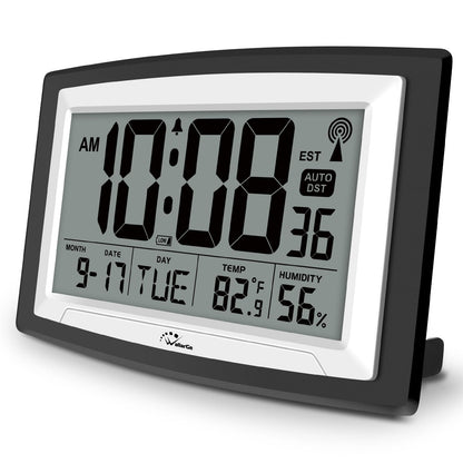 WallarGe Self-Setting Atomic Digital Wall Clock with Auto DST